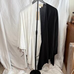 NWT Donni Charm x Zoe Report black white shawl. One size. Rachel Zoe. career